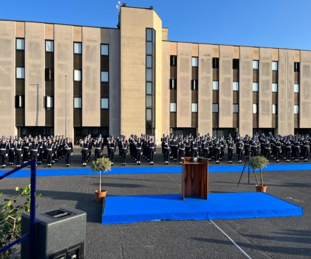 Il giuramento degli allievi del 181° corso agenti di Polizia penitenziaria a Roma.