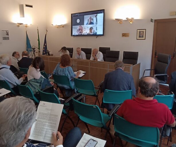 Un momento dell'assemblea dei Garanti territoriali in modalità mista all'istituto Jemolo.